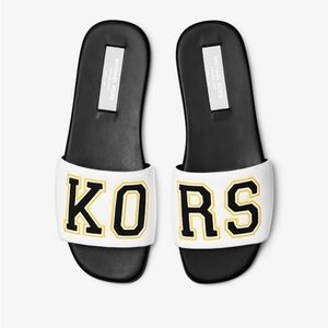 Delphine Kors Varsity Calf Leather Slide